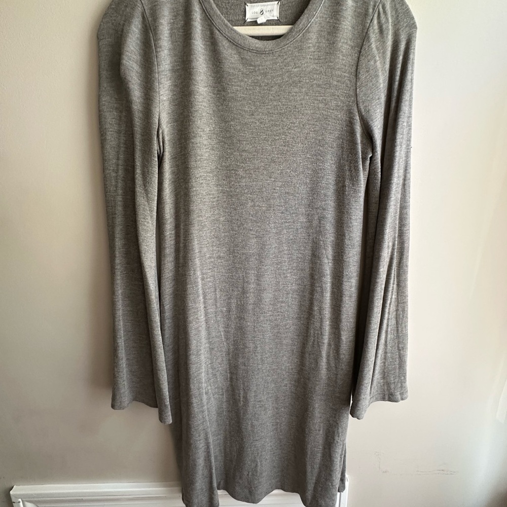 Lou & Grey Gray Bell Sleeve Dress